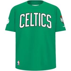 Big Boys NBA Classic Chenille Cotton Short Sleeve Tee(Kelly Green)
