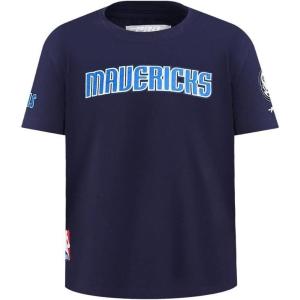 Big Boys NBA Classic Chenille Cotton Short Sleeve Tee(Midnight Navy)