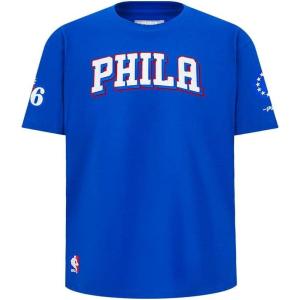 Big Boys NBA Classic Chenille Cotton Short Sleeve Tee(Royal Blue)