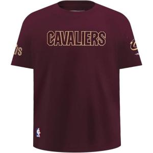 Big Boys NBA Classic Chenille Cotton Short Sleeve Tee(Wine)