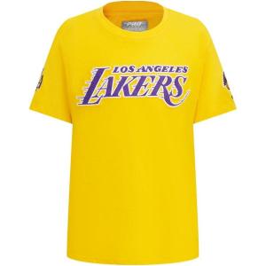 Big Boys NBA Classic Chenille Cotton Short Sleeve Tee(Yellow)
