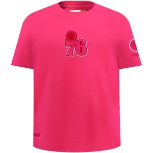 Big Girls NBA Classic Triple Pink Cotton Short Sleeve Slim Fit Tee(Beetroot Purple)