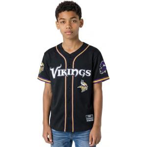 Pro Standard Big Boys NFL Minnesota Vikings Mesh Button Down Mesh Top Black/Purple M