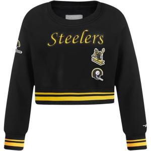 Pro Standard Big Girls NFL Retro Classics Crewneck Sweatshirt(Black/Yellow)