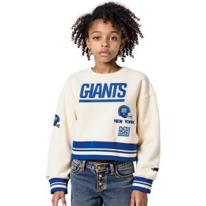 Pro Standard Big Girls NFL Retro Classics Crewneck Sweatshirt(Eggshell/Dodger Blue)