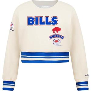 Pro Standard Big Girls NFL Retro Classics Crewneck Sweatshirt(Eggshell/Royal Blue)