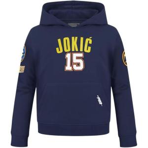 Pro Standard Boys’ Big NBA Denver Nuggets Classic Player Fleece Pull Over Hoodie(Midnight Navy)