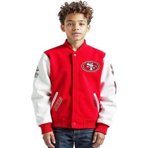 Pro Standard Little Boys NFL Classic Chenille Varsity Jacket(Red/White)