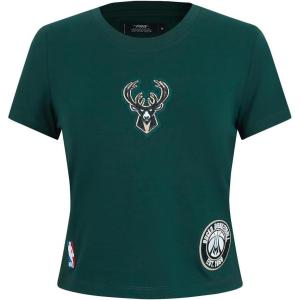 Pro Standard NBA Womens Womens NBA Game Day Classics Cotton Short Sleeve Slim Tee(Forest Green)