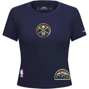 Pro Standard NBA Womens Womens NBA Game Day Classics Cotton Short Sleeve Slim Tee(Midnight Navy)