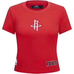 Pro Standard NBA Womens Womens NBA Game Day Classics Cotton Short Sleeve Slim Tee(Red)