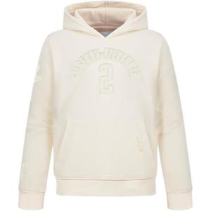 Pro Standard NBA boys Big Boys Nba Oklahoma City Thunder Neutrals Player Fleece Pull Over Hoodie(Eggshell)