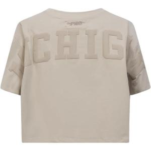 Pro Standard NCAA Womens Womens College Wingspan Cotton Short Sleeve Boxy Tee(Taupe)