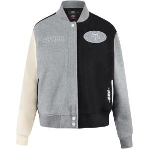 Pro Standard Womens NFL Reverse French Terry Wool Varsity Jacket(Black)