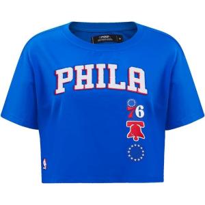 Womens NBA Retro Classics Cotton Short Sleeve Boxy Tee(Royal Blue)