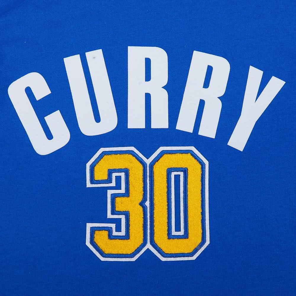 image:imagePro Standard Big Boys NBA Golden State Warriors Stephen Curry 30 Classic Player Short Sleeve Taping Tee Royal Blue M