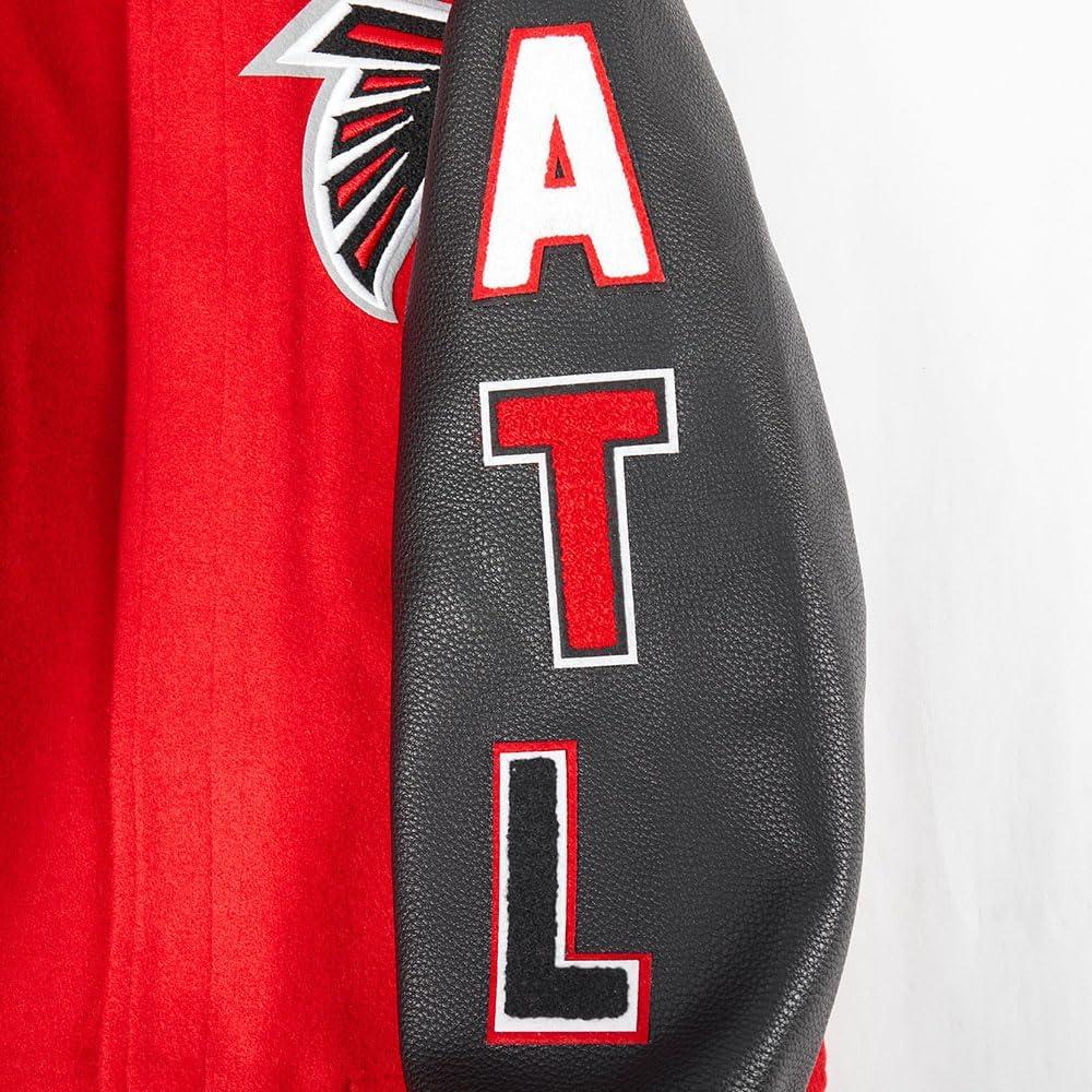 image:imagePro Standard Big Boys NFL Atlanta Falcons Classic Chenille Varsity Jacket RedBlack XL