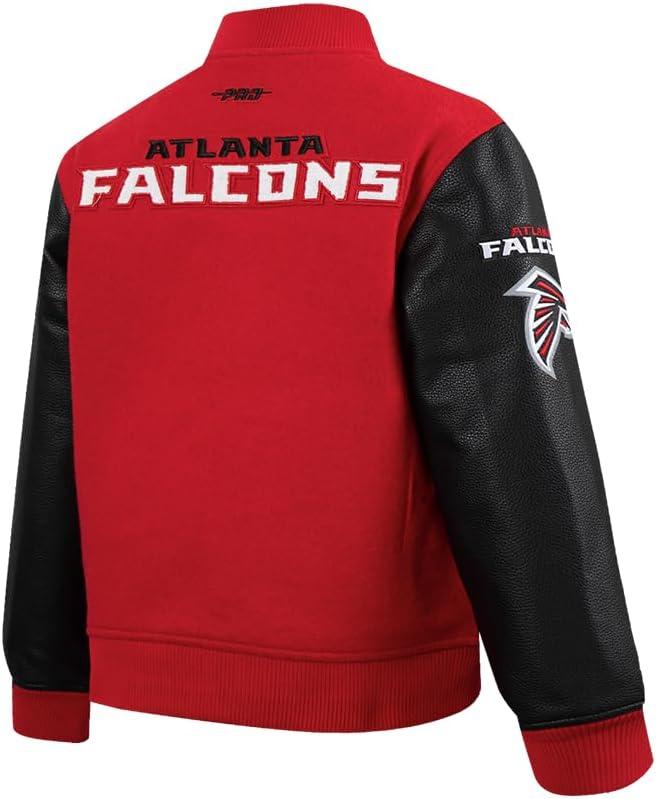image:imagePro Standard Big Boys NFL Atlanta Falcons Classic Chenille Varsity Jacket RedBlack XL