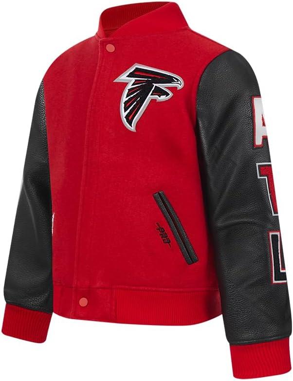 image:imagePro Standard Big Boys NFL Atlanta Falcons Classic Chenille Varsity Jacket RedBlack XL