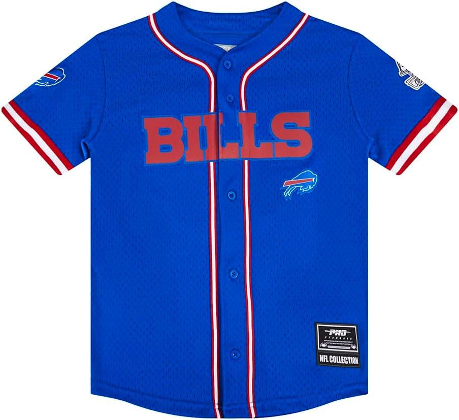 image:imagePro Standard Big Boys NFL Buffalo Bills Mesh Button Down Mesh Top Royal BlueRed S