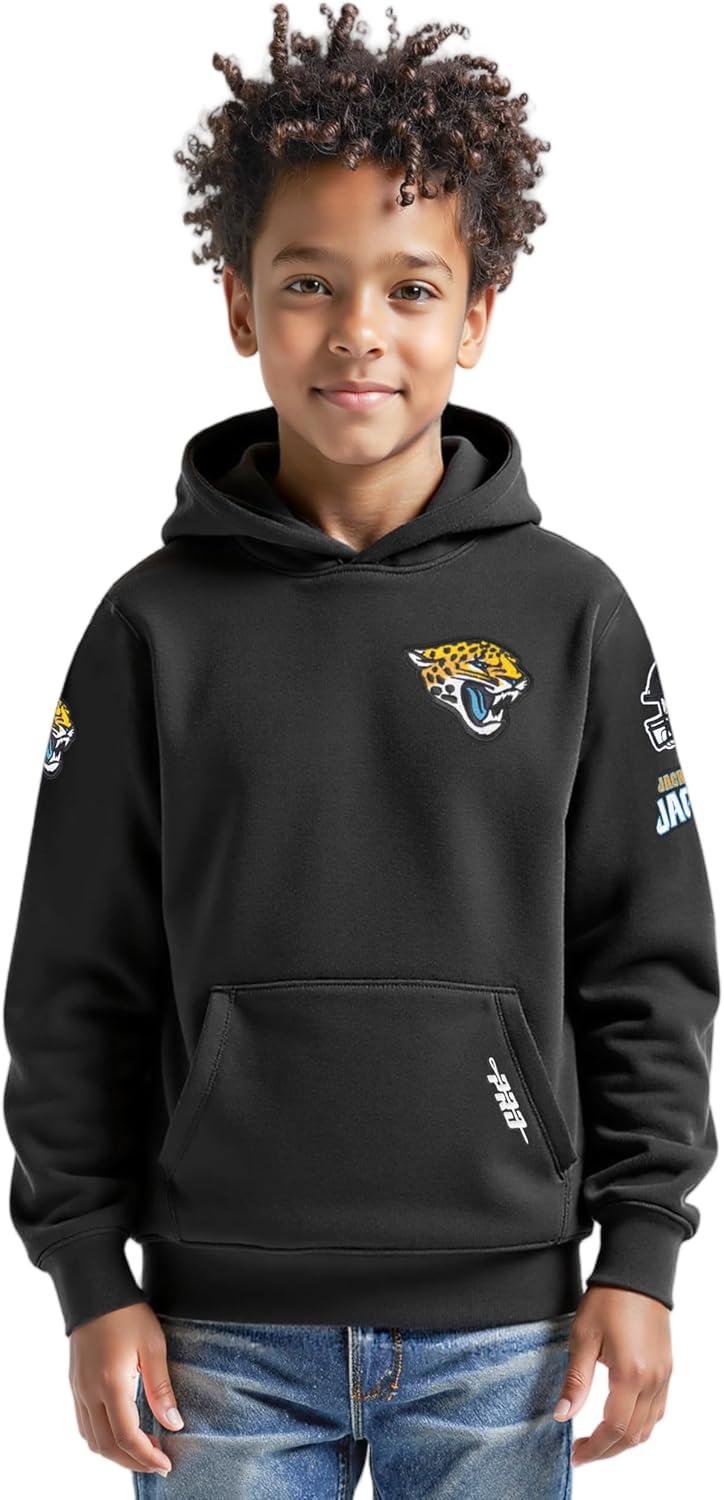 image:imagePro Standard Big Boys NFL Classic Chenille Pull Over Hoodie CardinalBlack