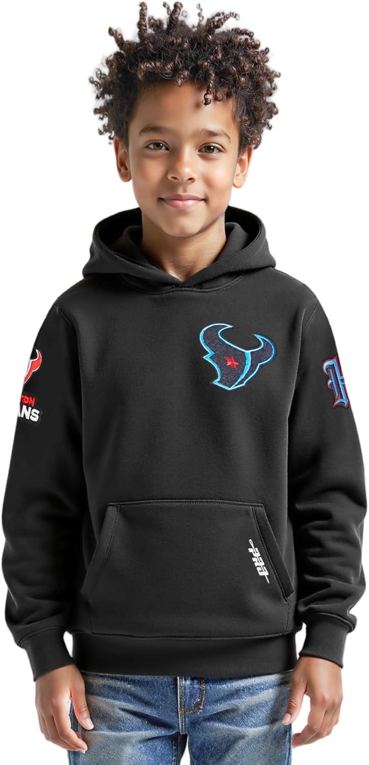 image:imagePro Standard Big Boys NFL Classic Chenille Pull Over Hoodie CardinalBlack