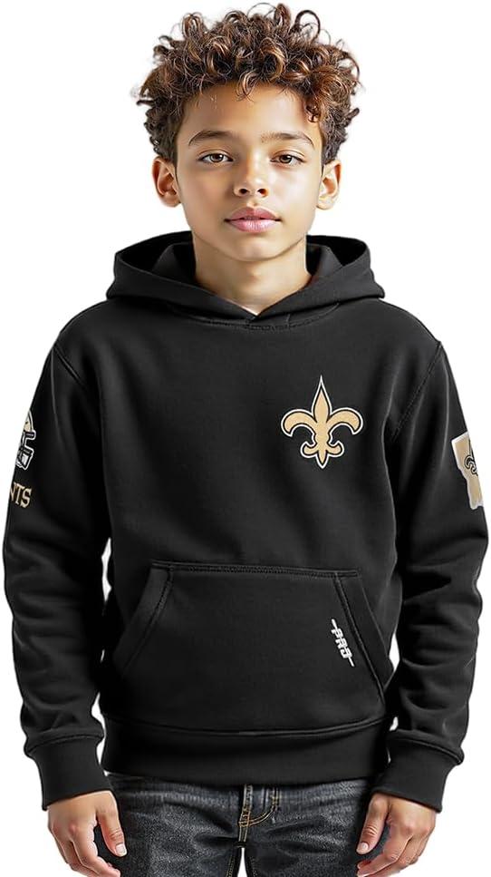 image:imagePro Standard Big Boys NFL Classic Chenille Pull Over Hoodie CardinalBlack