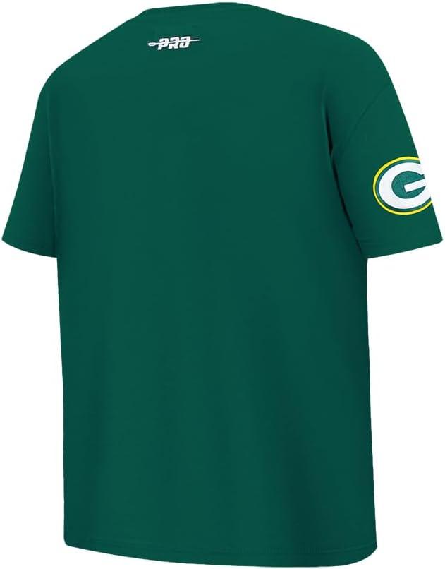 image:imagePro Standard Big Boys NFL Green Bay Packers Classic Chenille Short Sleeve Tee Forest Green S