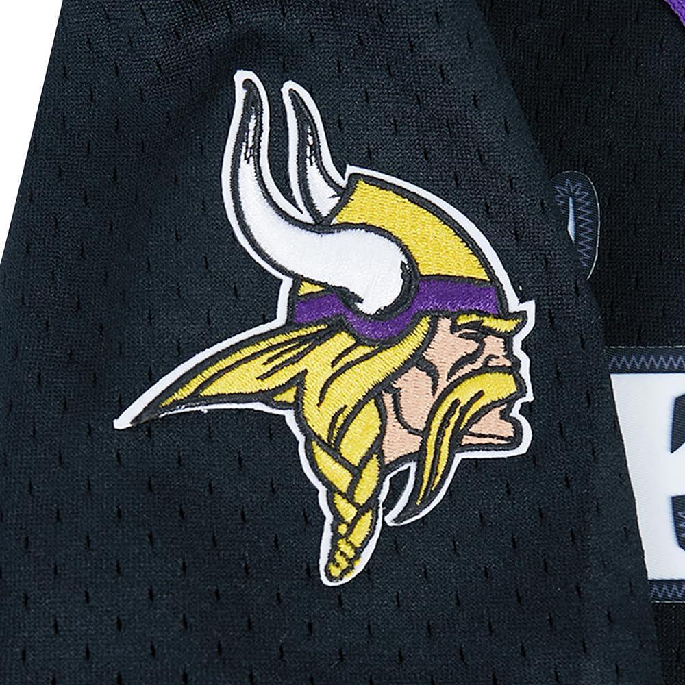 image:imagePro Standard Big Boys NFL Minnesota Vikings Mesh Button Down Mesh Top BlackPurple L