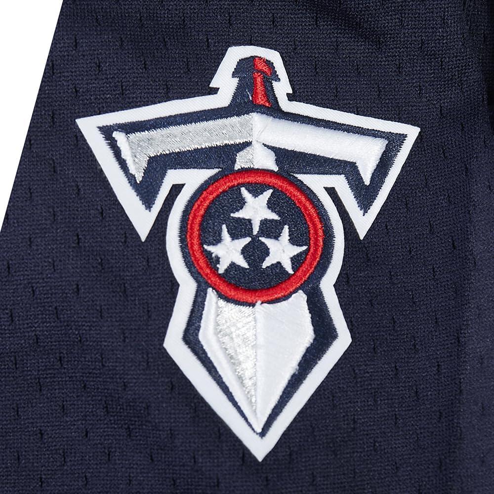 image:imagePro Standard Big Boys NFL Tennessee Titans Mesh Button Down Mesh Top Midnight Navy L
