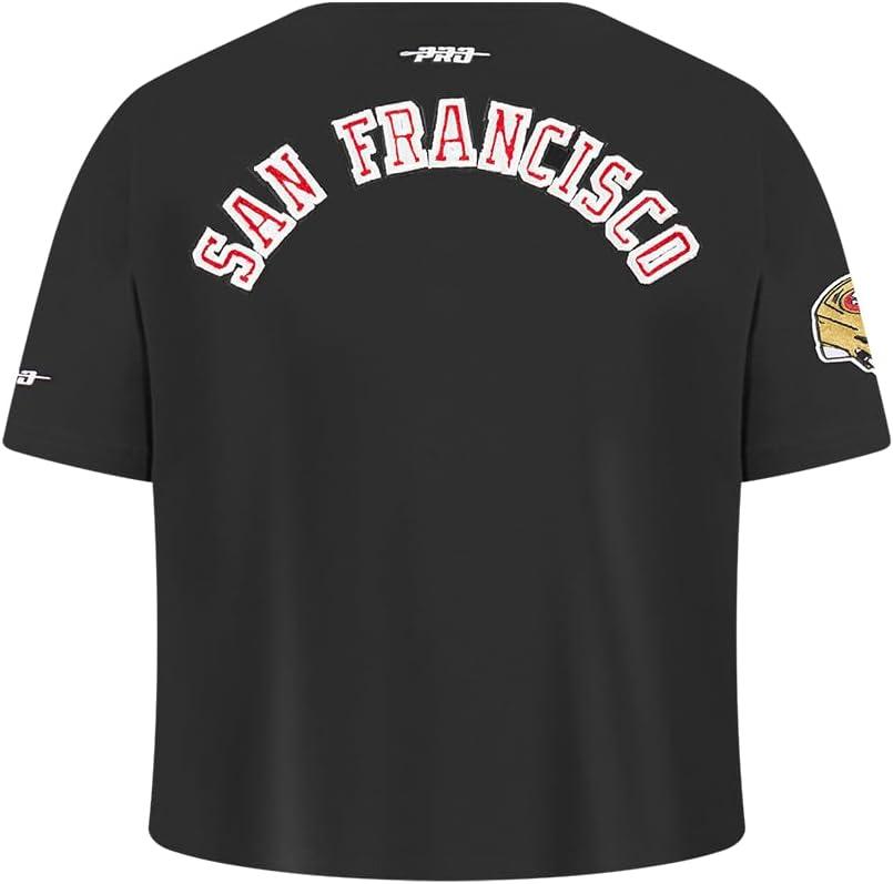 image:imagePro Standard Big Girls NFL San Francisco 49ers Classic Essentials Short Sleeve Boxy Tee Black L