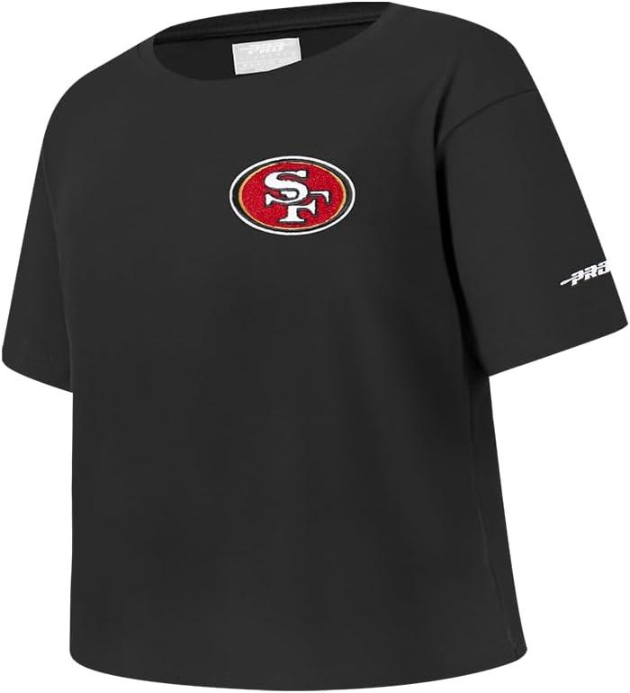 image:imagePro Standard Big Girls NFL San Francisco 49ers Classic Essentials Short Sleeve Boxy Tee Black L