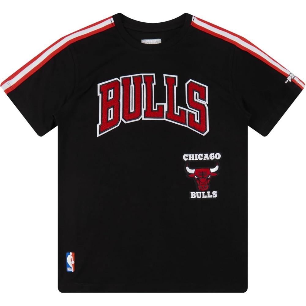 image:imagePro Standard Big Boys NBA Chicago Bulls Retro Classics Short Sleeve Taping Tee BlackRed M