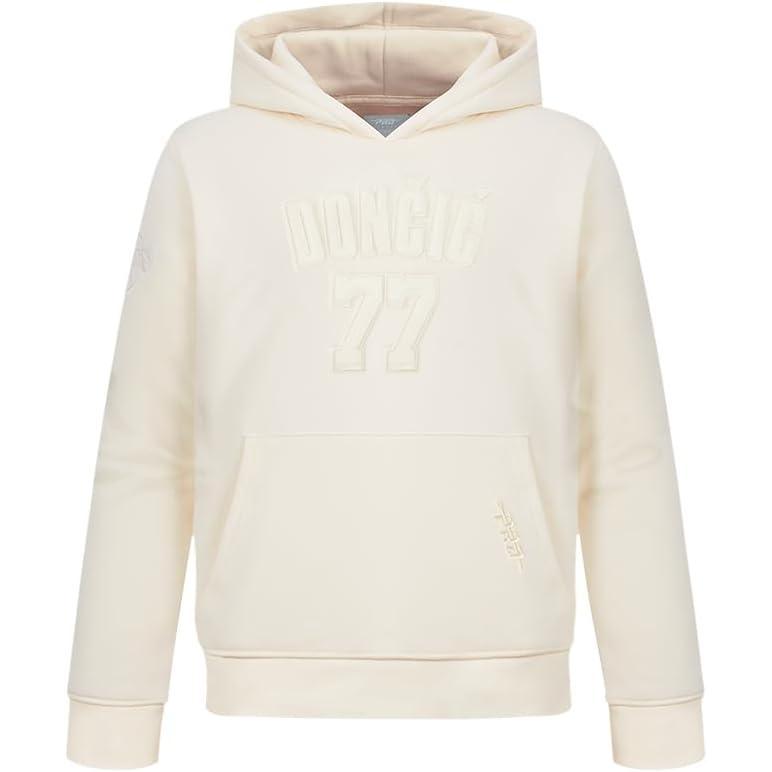 image:imagePro Standard Big Boys NBA Los Angeles Lakers Luka Doncic 77 Neutrals Player Pull Over Hoodie Eggshell S