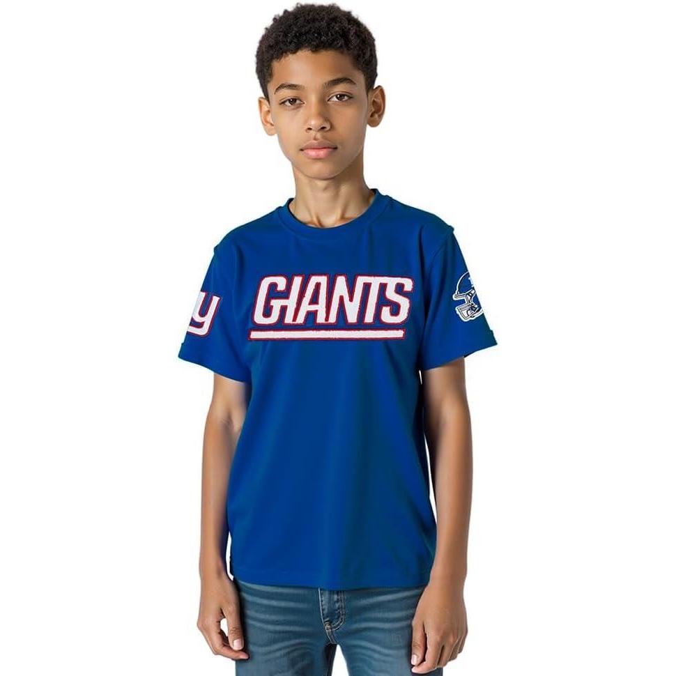 image:imagePro Standard Big Boys NFL New York Giants Classic Chenille Short Sleeve Tee Dodger Blue XL