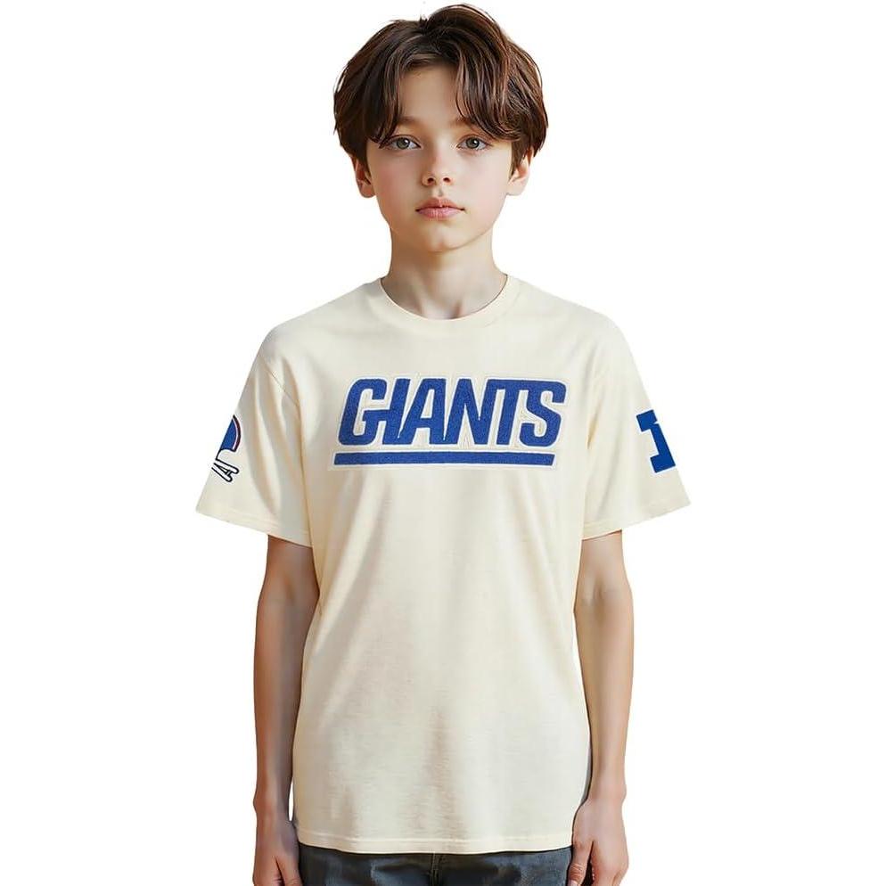 image:imagePro Standard Big Boys NFL New York Giants Retro Classics Short Sleeve Tee Eggshell L