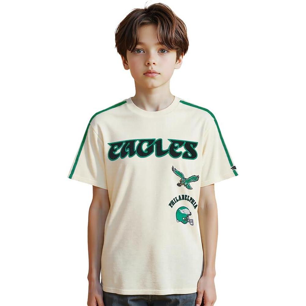 image:imagePro Standard Big Boys NFL Philadelphia Eagles Retro Classics Taping Tee EggshellKelly Green L