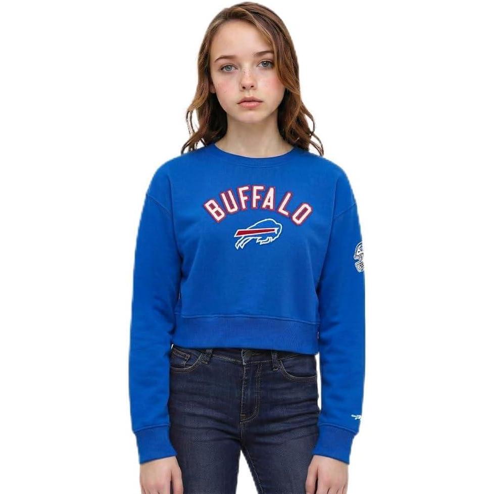 image:imagePro Standard Big Girls NFL Classic Essentials Crewneck SweatshirtRoyal Blue