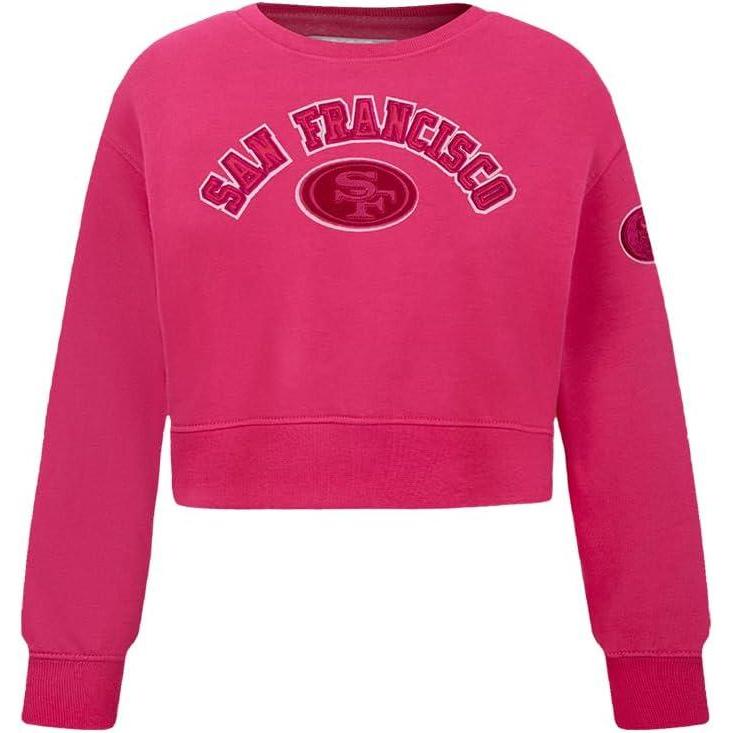 image:imagePro Standard Big Girls NFL Classic Triple Pink Crewneck SweatshirtBeetroot Purple