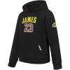 Pro Standard Big Boys NBA Los Angeles Lakers Lebron James #23 Classic Player Pull Over Hoodie Black L