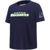 Pro Standard Big Boys NFL Seattle Seahawks Classic Chenille Short Sleeve Tee Midnight Navy M