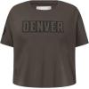Pro Standard Big Girls NBA Neutral Cotton Short Sleeve Boxy Tee(Dark Taupe)