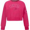 Pro Standard Big Girls NFL Classic Triple Pink Crewneck Sweatshirt(Beetroot Purple)
