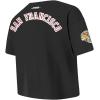 Pro Standard Big Girls NFL San Francisco 49ers Classic Essentials Short Sleeve Boxy Tee Black L