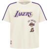 Pro Standard Big Boys NBA Los Angeles Lakers Retro Classics Short Sleeve Taping Tee Eggshell/Purple XL
