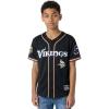 Pro Standard Big Boys NFL Minnesota Vikings Mesh Button Down Mesh Top Black/Purple L