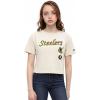 Pro Standard Big Girls NFL Pittsburgh Steelers Retro Classics Short Sleeve Boxy Tee Eggshell S