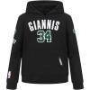 Pro Standard Boys’ Big NBA Milwaukee Bucks Classic Player Fleece Pull Over Hoodie(Black)