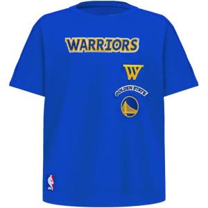 Pro Standard Big Boys NBA Golden State Warriors Retro Classics Short Sleeve Taping Tee Royal Blue S