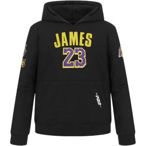 Pro Standard Big Boys NBA Los Angeles Lakers Lebron James #23 Classic Player Pull Over Hoodie Black L